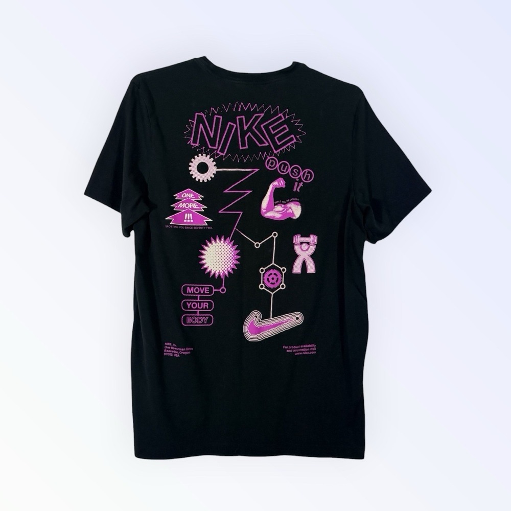 Nike Dri-Fit IYKYK T Shirt Crew Neck Black MENS SIZE LARGE‎